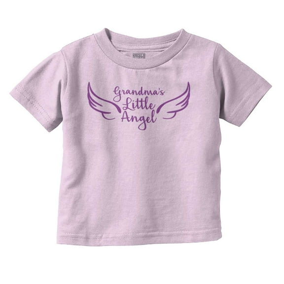 Grandmas Little Angel Cute Grandchild Toddler Boy Girl T Shirt Infant Toddler Brisco Brands 24M