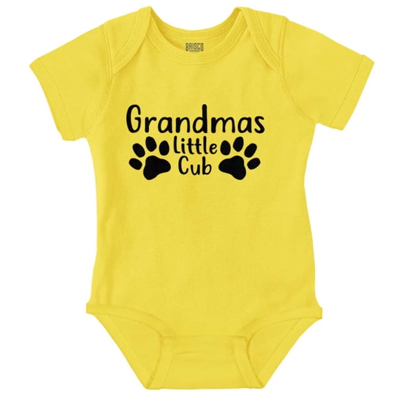 Grandmas Little Cub Grandchild Paws Romper Boys or Girls Infant Baby Brisco Brands 12M