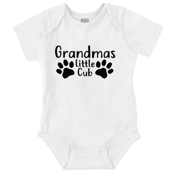 Grandmas Little Cub Grandchild Paws Romper Boys or Girls Infant Baby Brisco Brands 24M