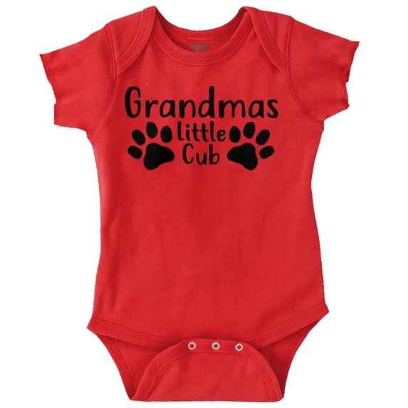 Grandmas Little Cub Grandchild Paws Romper Boys or Girls Infant Baby Brisco Brands 6M