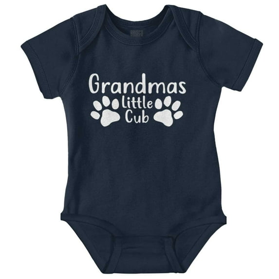Grandmas Little Cub Grandchild Paws Romper Boys or Girls Infant Baby Brisco Brands 6M