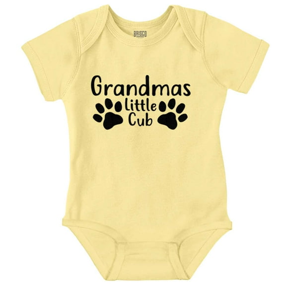 Grandmas Little Cub Grandchild Paws Romper Boys or Girls Infant Baby Brisco Brands 6M