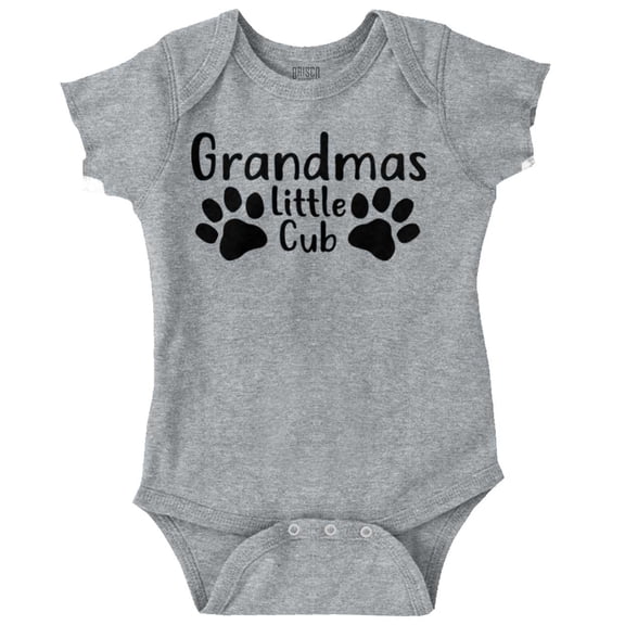 Grandmas Little Cub Grandchild Paws Romper Boys or Girls Infant Baby Brisco Brands NB