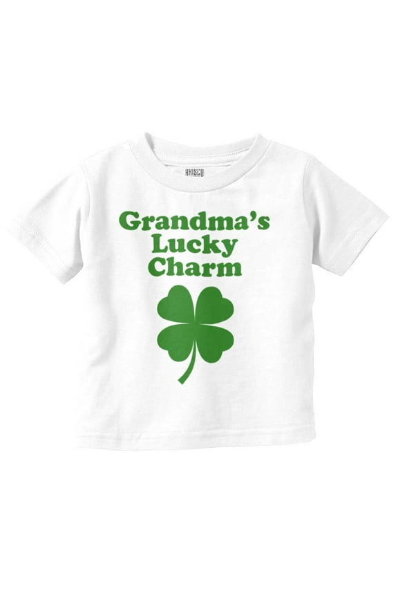 Grandmas Luck Charm St Paddys Day Toddler Boy Girl T Shirt Infant Toddler Brisco Brands 18M