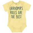 thumbnail image 1 of Grandmas Rules Best Cute Grandchild Romper Boys or Girls Infant Baby Brisco Brands 12M, 1 of 6