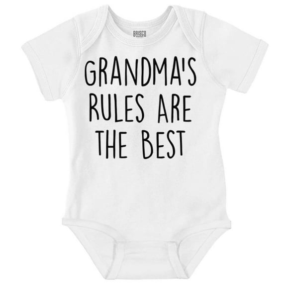Grandmas Rules Best Cute Grandchild Romper Boys or Girls Infant Baby Brisco Brands 18M
