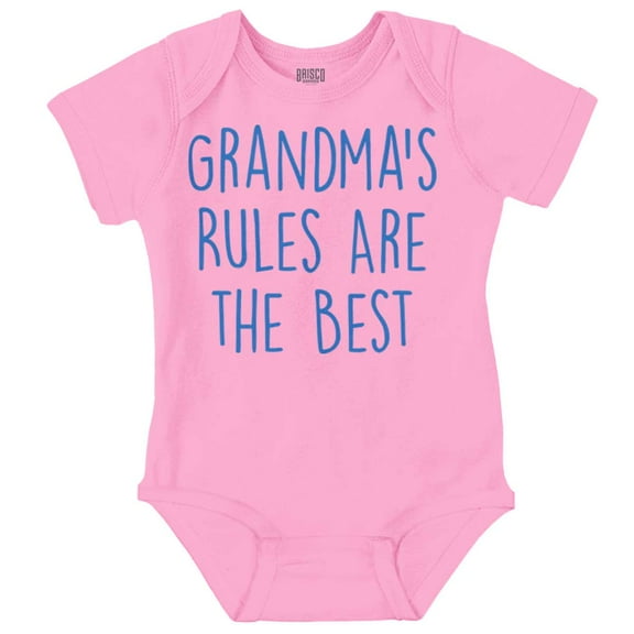 Grandmas Rules Best Cute Grandchild Romper Boys or Girls Infant Baby Brisco Brands 18M