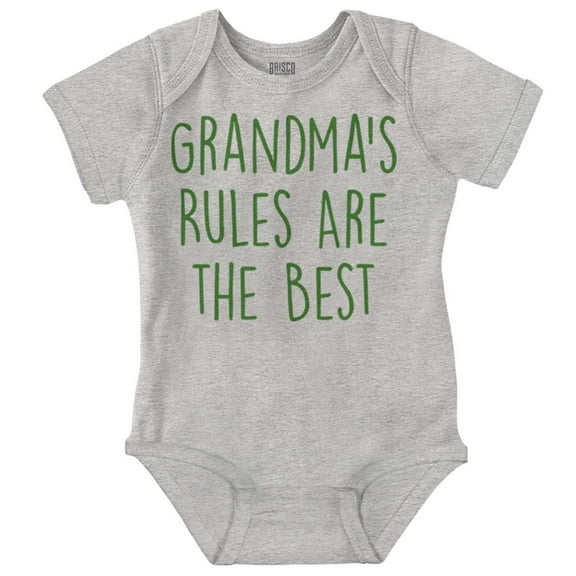 Grandmas Rules Best Cute Grandchild Romper Boys or Girls Infant Baby Brisco Brands 24M