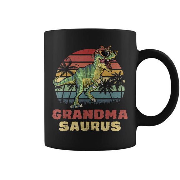 Grandmasaurus T Rex Dinosaur Grandma Saurus Family Matching Coffee Mugs