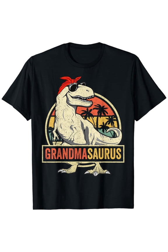 Grandmasaurus T Rex Dinosaur Grandma Saurus Family Matching T-Shirt