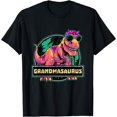 thumbnail image 1 of Grandmasaurus T rex Grandma Saurus Dinosaur Family Matching T-Shirt Black 3X-Large, 1 of 4