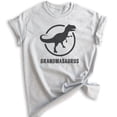 thumbnail image 1 of Grandmasaurus T-shirt, Unisex Women's Shirt, Grandma Shirt, Grandmother Shirt, Dinosaur Shirt, Heather Ash, 3X-Large, 1 of 6