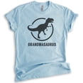 thumbnail image 1 of Grandmasaurus T-shirt, Unisex Women's Shirt, Grandma Shirt, Grandmother Shirt, Dinosaur Shirt, Heather Light Blue, 3X-Large, 1 of 6
