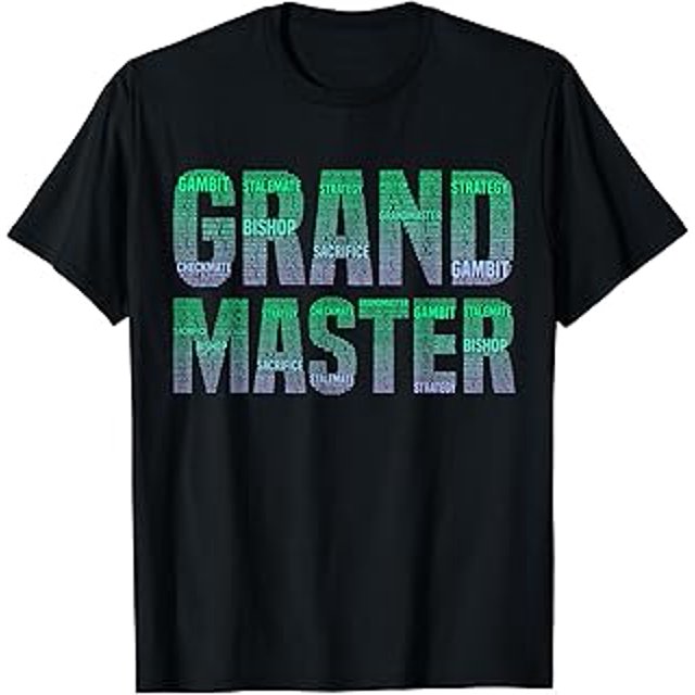 Grandmaster Word Art Chess PlayerTshirt Chess Slang Chess TShirt