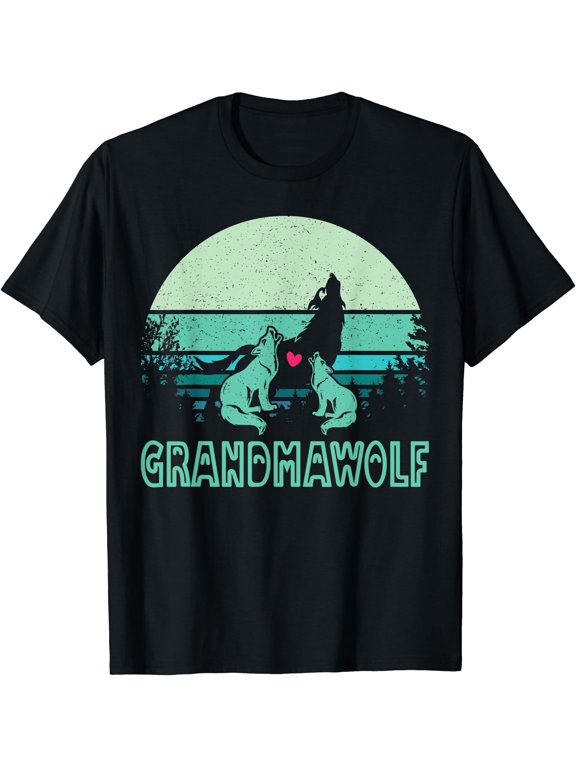 Grandmawolf For Lovers Mom Grandma Wolf & Wolves Mothers Day T-Shirt
