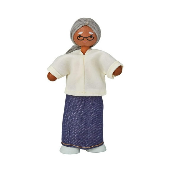 PlanToys Grandmother Dollhouse Figure - Medium Skin Tone