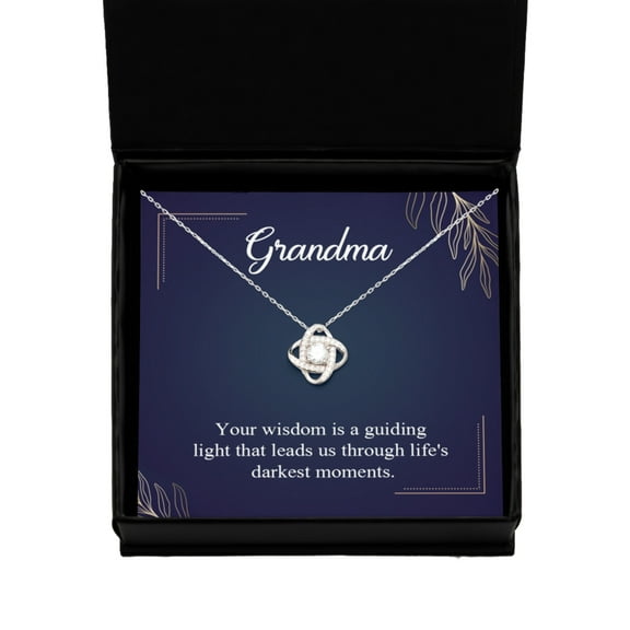 Grandmother Gift Necklace, Thank You Necklace For Grandma, Love Knot Gift Necklace, Gift From Grandson, Granddaughter, Mothers Day Gift