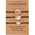 thumbnail image 1 of Grandmother Mother Granddaughter Bracelets Set for 3 Grandma Granddaughter Gifts Matching Heart Wish Bracelets 3 Generations Bracelets Grandparents' Day Gifts, 1 of 6