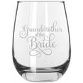 thumbnail image 1 of Grandmother Of The Bride Samantha Font Wedding Party Themed Etched 15.25oz Libbey Stemless Wine Glass, 1 of 1