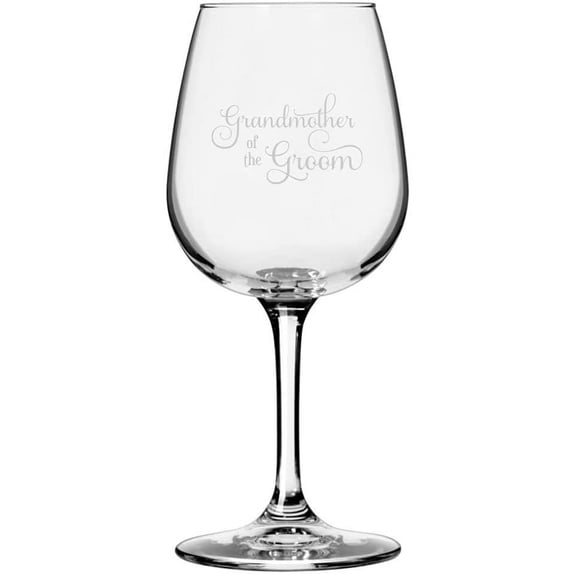 Grandmother Of The Groom Samantha Font Wedding Party Themed 12.75oz All Purpose Libbey Wine Glass
