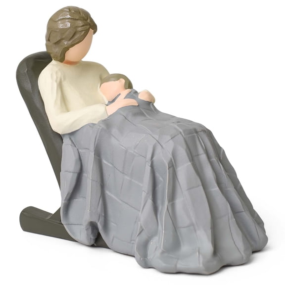 Grandmother & Grandson Figurine - Resin Statue for Family Memory, Home Decor Gift