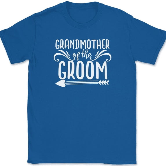 Grandmother of the Groom T-Shirt Wedding Party Bride Event Group Tees - Royal Blue, L