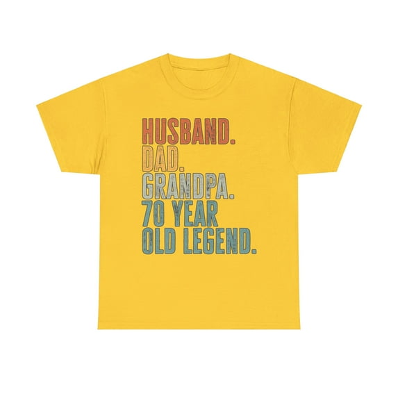 Grandpa 70th Birthday Dad Fathers Day Shirt Gifts Tshirt Tee Crew Neck