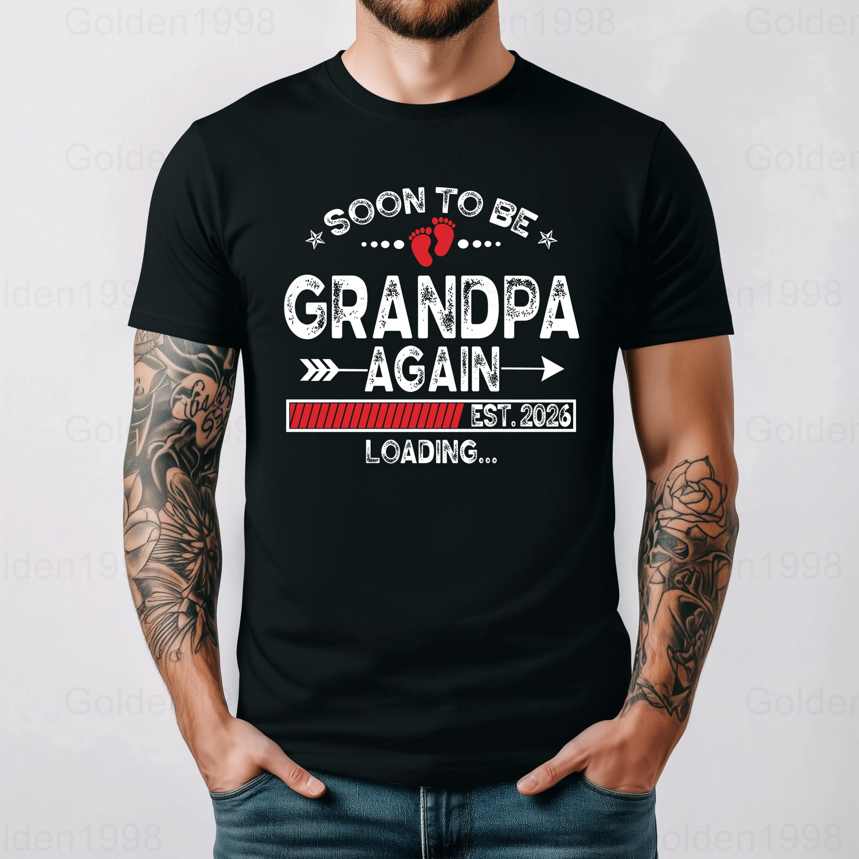 Grandpa Again Est 2026 Loading Cute Second Time Grandparent Graphic Tee Grandpa Again Est 2026 Loading Cute Second Time Grandparent Graphic Tee For Men Women Up To 5XL 4279353c 7822 428c A1cc 