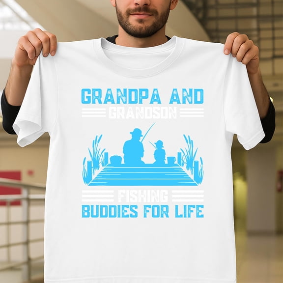 Grandpa And Grandson Fishing Buddies For Life Family Angler, Gift V40592, for Men and Women, up to Size 5XL