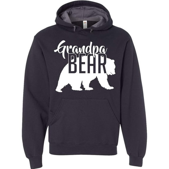 Grandpa Bear Hoodie Dad Man Soft Hoodie Adult Unisex Men's Women's Black