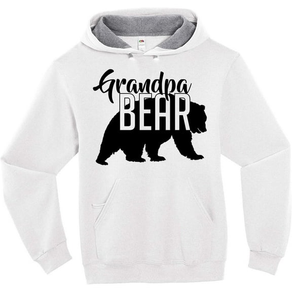 Grandpa Bear Hoodie Dad Man Soft Hoodie Adult Unisex Men's Women's White