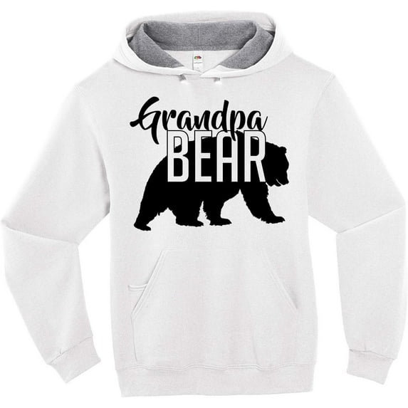 Grandpa Bear Hoodie Dad Man Soft Hoodie Adult Unisex Men's Women's White