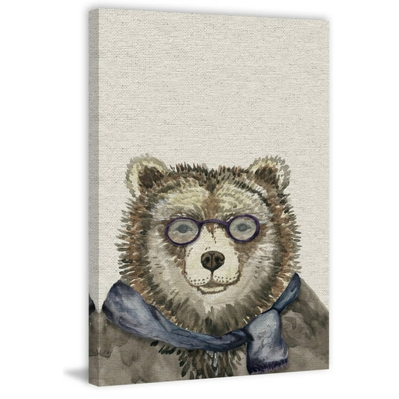 Grandpa Bear II Painting Print on Wrapped Canvas