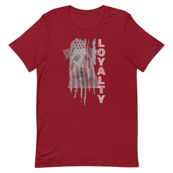 Grandpa Believes In airedale-terrier Dogs, Flags and 4th July Shirt (Cardinal, L)
