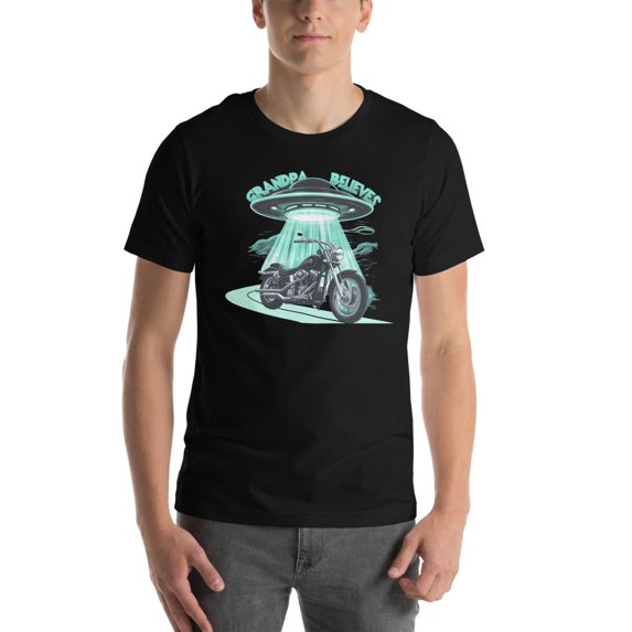 Grandpa Believes in Classic Motorcycles Grandpa Shirt (XL)