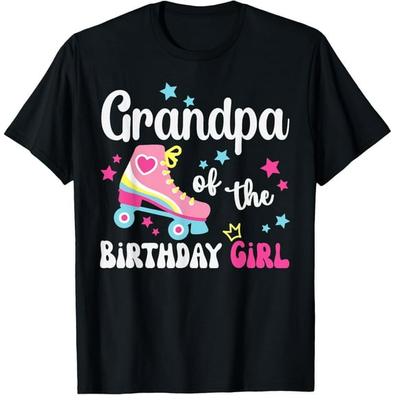Grandpa Birthday Rolling Skate Birthday family Party T-Shirt