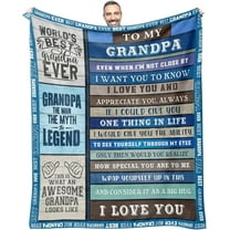 Grandpa Blanket Gift for Grandpa from Granddaughter, for Grandfather Who Wants Nothing, to My Grandpa Soft Blanket, Fathers Day Birthday Present for Grandpa 50" x60''