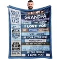 thumbnail image 1 of Grandpa Blanket Gifts for Fathers Day for Grandpa Gift from Granddaughter Grandpa Gift from Grandson - Best Grandpa Ever Blanket for Sofa - Birthday for Grandpa 60''''x80'''', 1 of 6