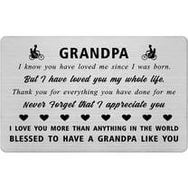 Grandpa Christmas Card Gifts - Best Thank You Grandfather Gift Ideas, I Love My Grandpa Birthday Wallet Card to My Grandfather