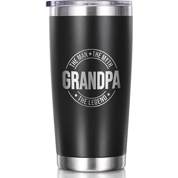 Grandpa Christmas Day Gift - 20 OZ Tumblers Gifts For Grandpa, Grandfather, Men from Granddaughter, Grandson, Grandkids - Best Grandpa Ever Christmas Birthday Gift Funny Presents Boxed Insulated Cups