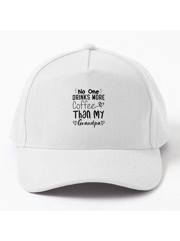 Grandpa Coffee Champion Baseball Hat, No One Drinks More Coffee Family Design, Classic Cap