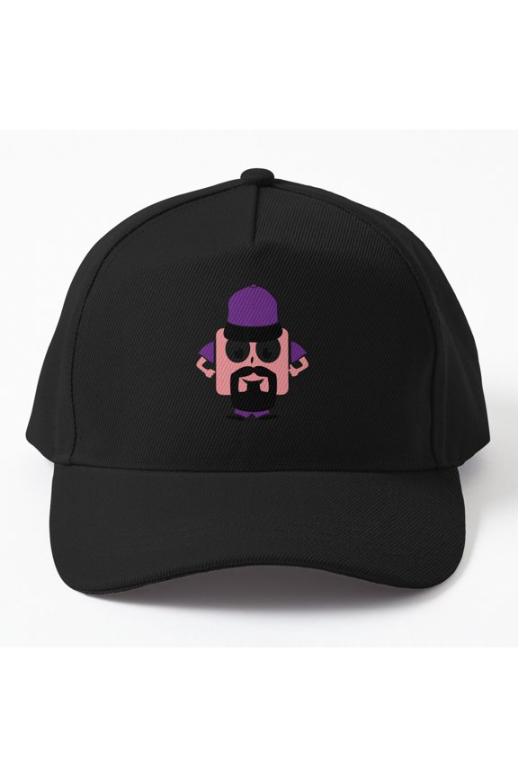 Grandpa Dad Mustache Baseball Cap, Smiley Face Character Design, Classic Everyday Hat