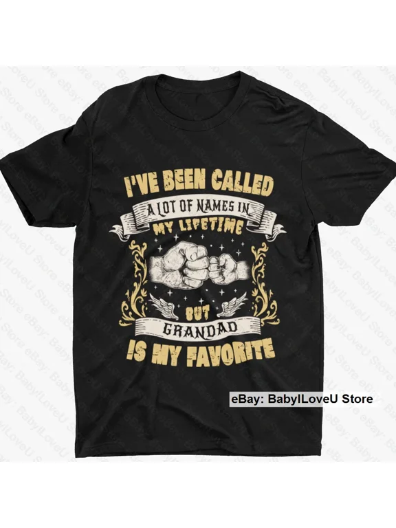 Grandpa Fathers Day T-Shirt From Granddaughter New First Grandad For Shirt