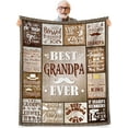 thumbnail image 1 of Grandpa Gift Blanket, Great Grandpa Birthday Gifts from Grandchildren, Best Father's Day Grandfather Gifts, Father's Day Presents for Grandpa Throw Blanket 50x60 Inch, 1 of 5