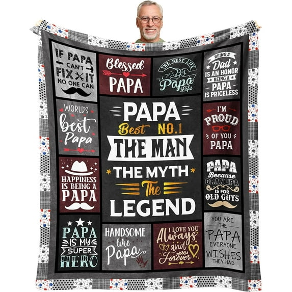 Grandpa Gifts - Grandpa Birthday Gifts - Gift for Grandpa - Bset Grandpa Gifts from Granddaughter, Grandson - Grandfather Gift from Grandchildren - Gift ideas for Grandpa Throw Blanket 60" X 50"
