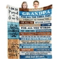 thumbnail image 1 of Grandpa Gifts, Birthday Gifts for Grandpa Blanket, Best Grandpa Gifts from Grandchildren,Great Grandpa Gift Ideas Grandpa Flannel Throw Bed Blanket, National Grandparents Day, 1 of 5