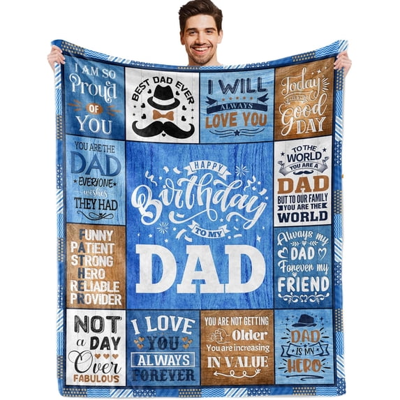 Grandpa Gifts for Birthday, Happy Birthday Gifts for Grandpa, Grandfather Birthday Gifts, Grandpa Birthday Gifts from Grandkids, Grandpa Birthday Decoration, Grandpa Birthday Blanket 60"X 50"