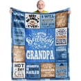 thumbnail image 1 of Grandpa Gifts for Birthday, Happy Birthday Gifts for Grandpa, Grandfather Birthday Gifts, Grandpa Birthday Gifts from Grandkids, Grandpa Birthday Decoration, Grandpa Birthday Blanket 60"X 50", 1 of 5