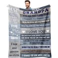 thumbnail image 1 of Grandpa Gifts Blanket 50"x60", Fathers Day Grandpa Gifts, Gifts for Grandpa, Grandpa Birthday Gifts, Best Grandpa Gift Idea, Great Grandfather Gifts, Best Gifts for Grandparents from Grandkids, 1 of 6