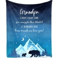 thumbnail image 1 of Grandpa Gifts Blanket 60"x50", Gifts for Grandpa from Granddaughter Grandson, Grandpa Gifts from Grandchildren, Best Granddad Gifts, Great Grandfather Gifts Ideas Throw Blankets, 1 of 6